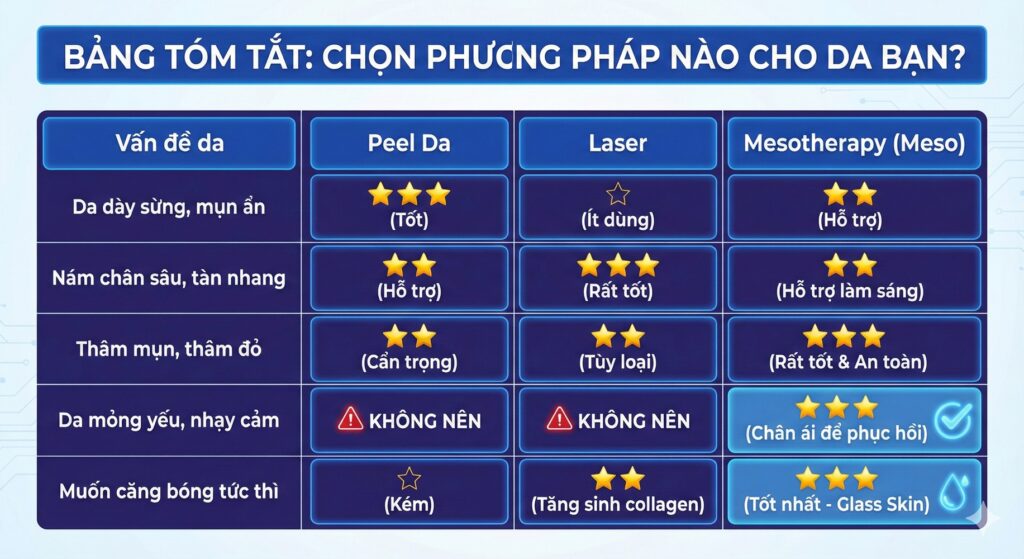 Chọn Phương Pháp Nào Cho Da Bạn